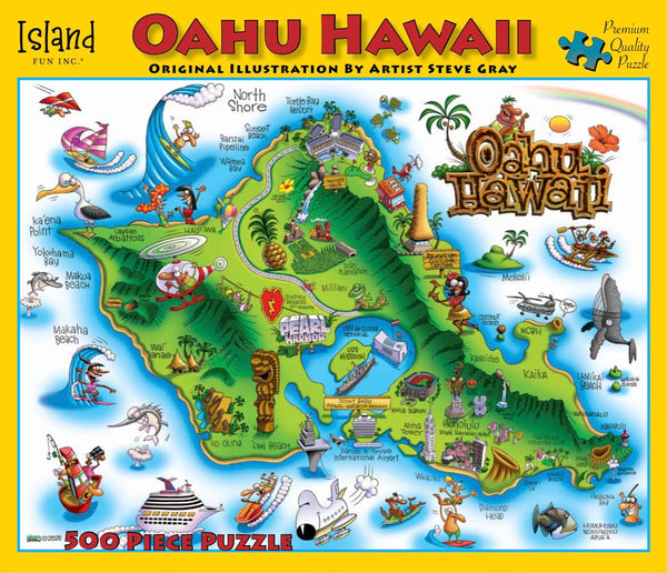 Oahu Hawaii puzzle by artist Steve Gtay